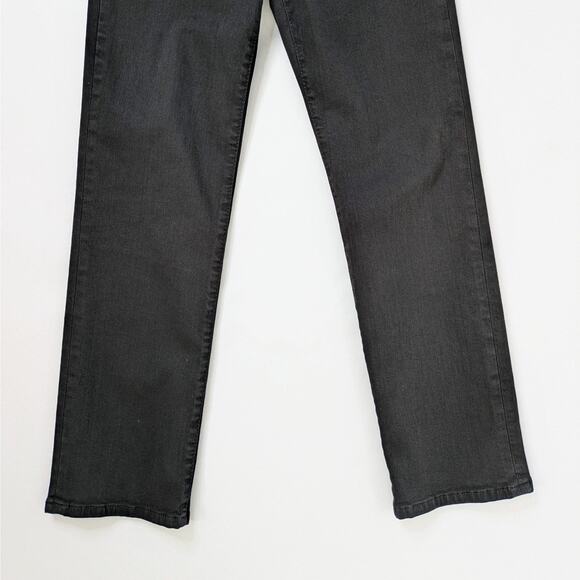 Frame Le High Straight 26 Black Raw Hem Quiet Luxury Minimalist Denim - Picture 4 of 10